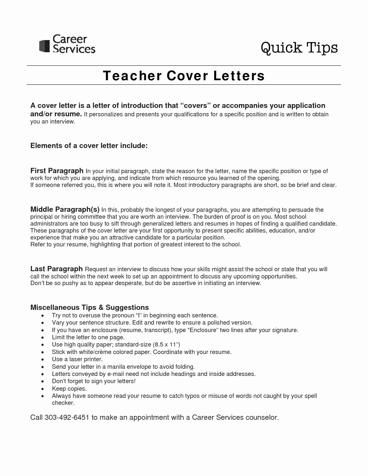 27 Cover Letter Intro Cover Letter For Resume Teacher intended for size 1275 X 1650