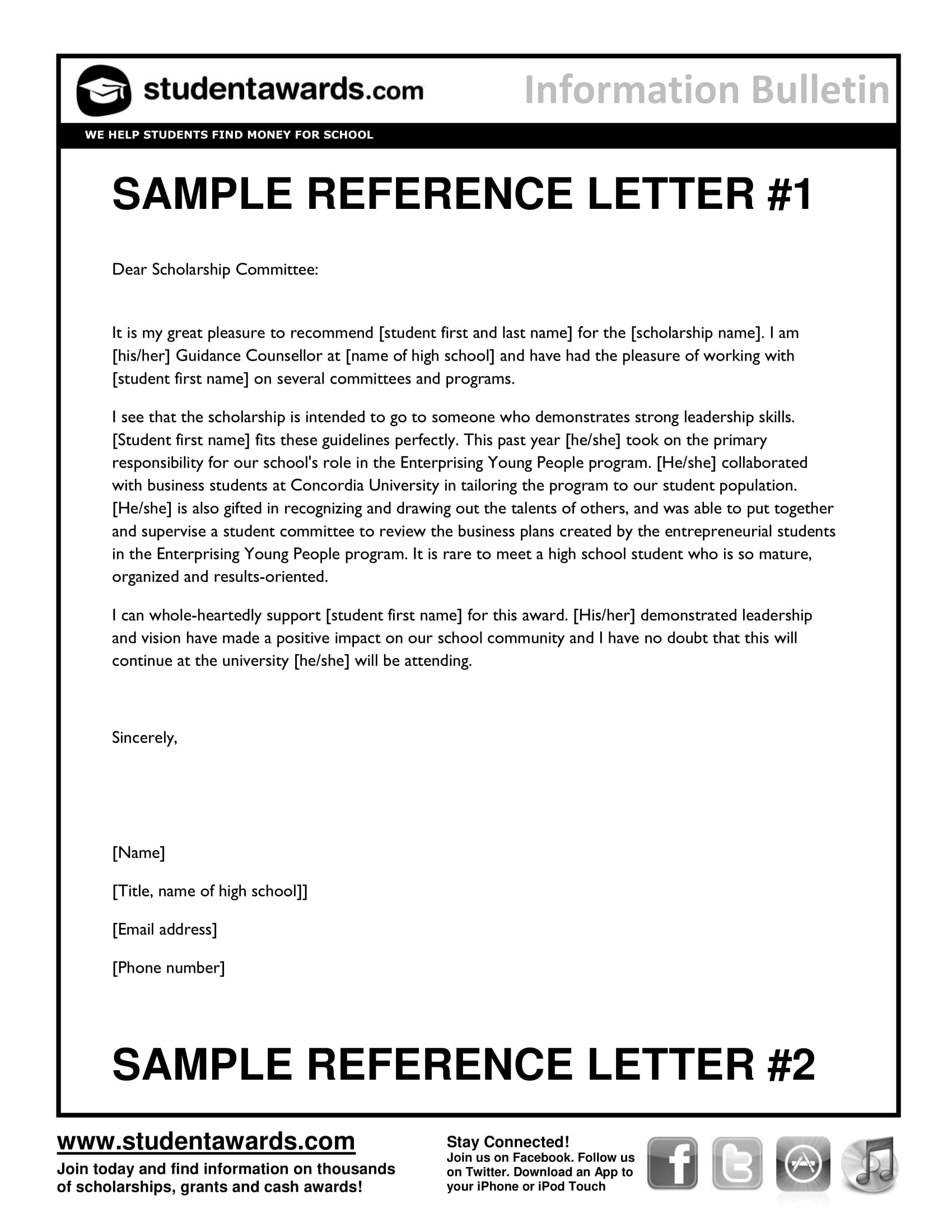 Sample Professional Reference Letter Template