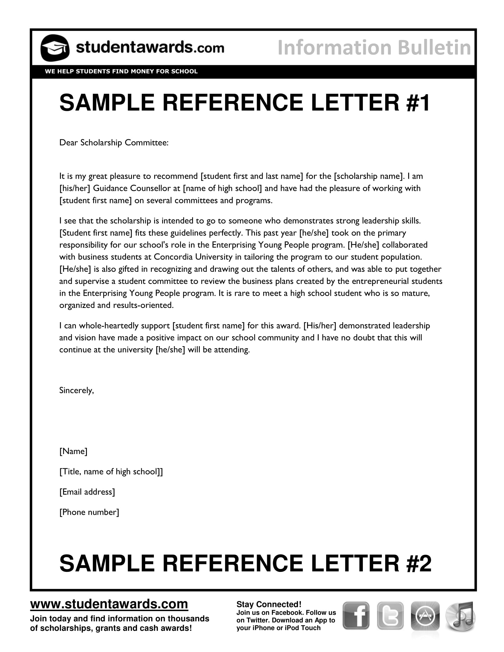 Professional Reference Letter Examples