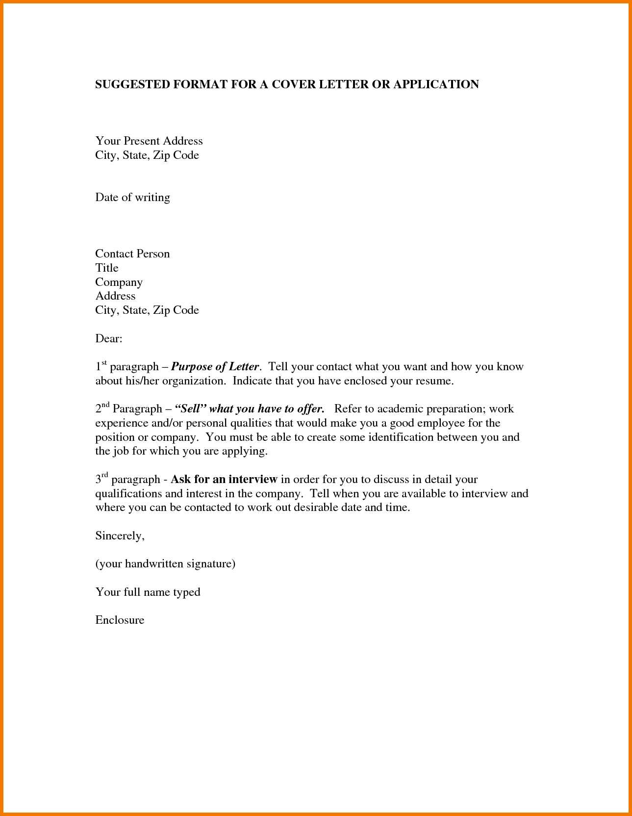 cover letter third paragraph examples