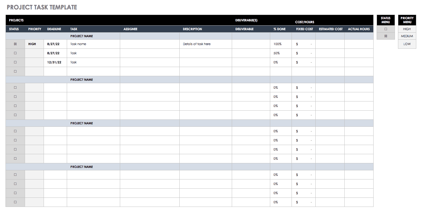 30 Free Task And Checklist Templates Smartsheet in sizing 1387 X 699