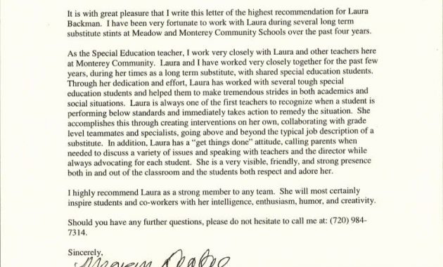 30 Letter Of Recommendation For Paraprofessional In 2020 regarding measurements 768 X 1058