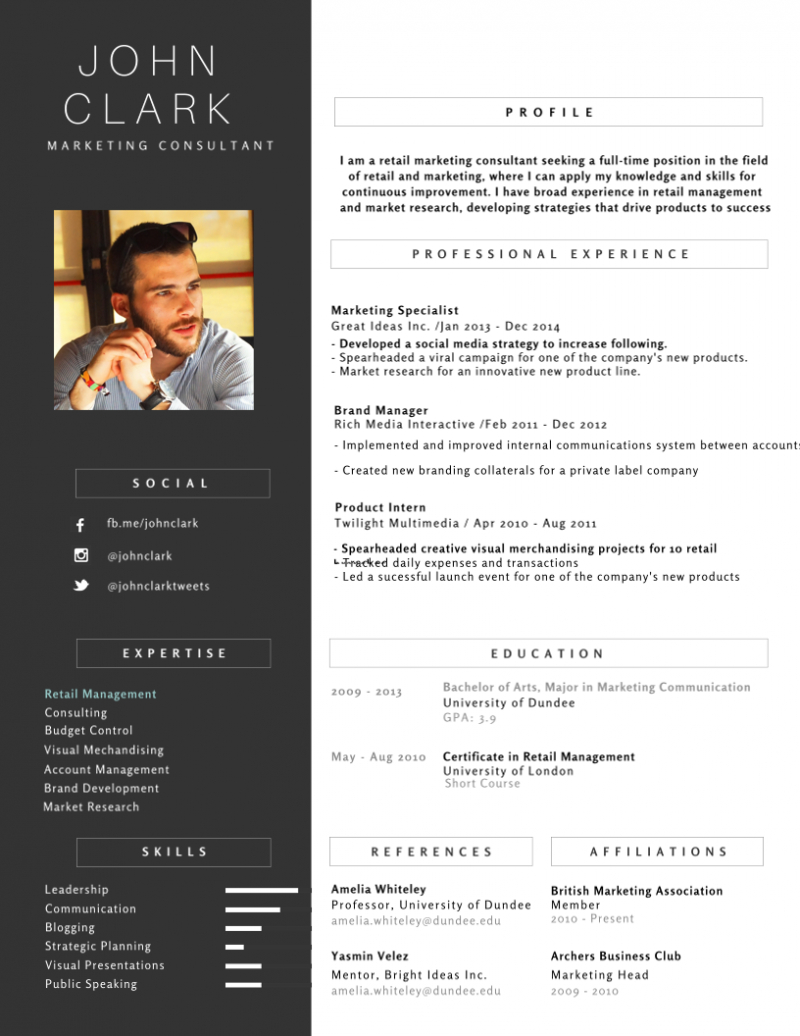 30 Most Impressive Resume Design Templates Designbold inside measurements 800 X 1036