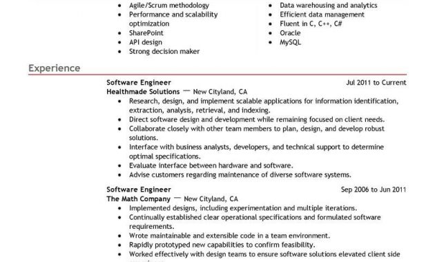 30 Resume Examples View Industry Job Title Resume inside measurements 800 X 1035