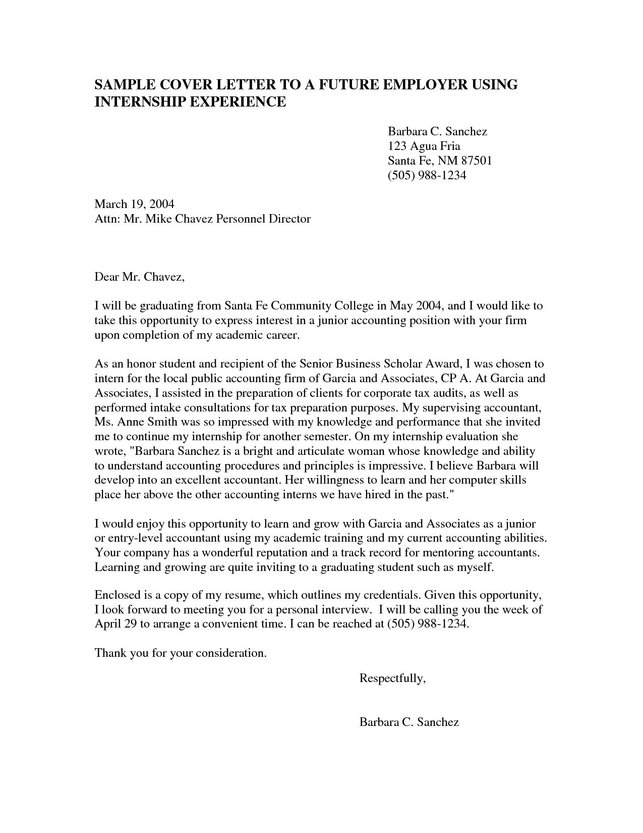 30 Sample Cover Letter For Internship Cover Letter For with measurements 1275 X 1650