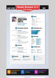 30 Simple Resume Cv Templates Easily Customizable pertaining to sizing 850 X 1200