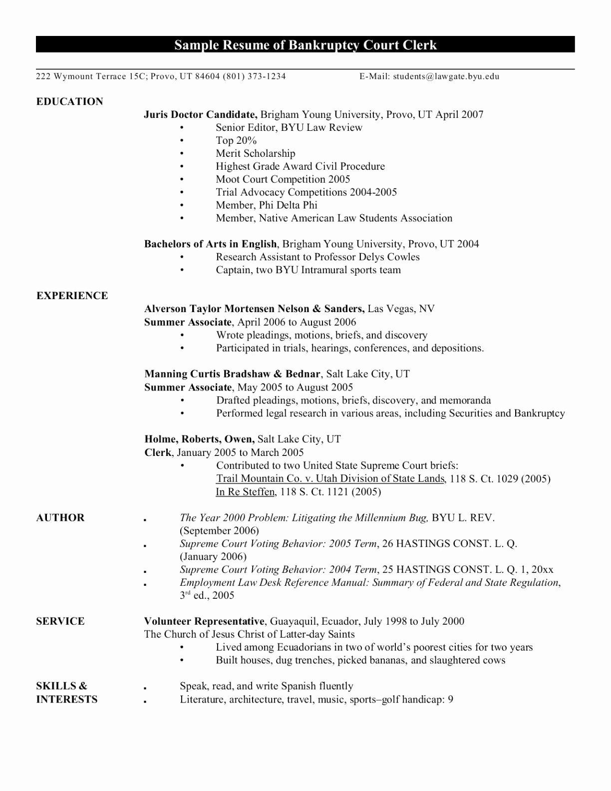 30 U Marriott School Resume Template In 2020 Job Resume for proportions 1224 X 1584