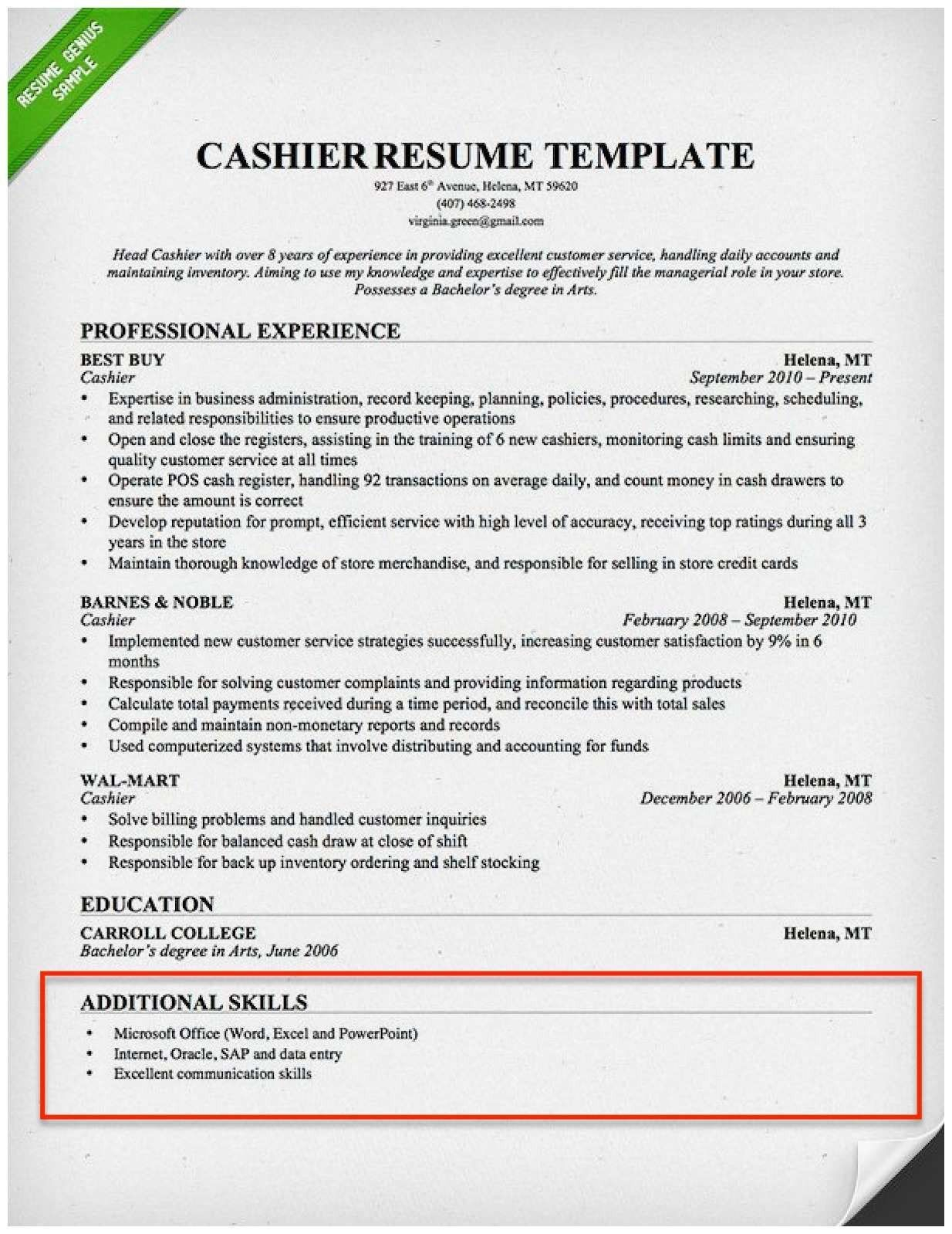 32 Lovely Barnes And Noble Resume In 2020 Resume Skills in sizing 1234 X 1598