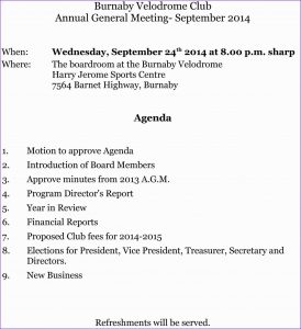 34 The Best Club Agm Agenda Template For Ms Word With Club throughout measurements 1447 X 1586