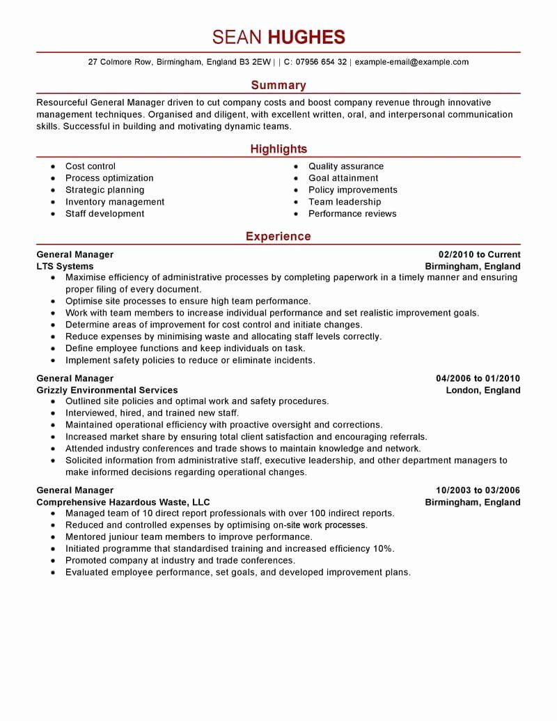 40 Restaurant General Manager Resumes In 2020 Resume with dimensions 800 X 1035