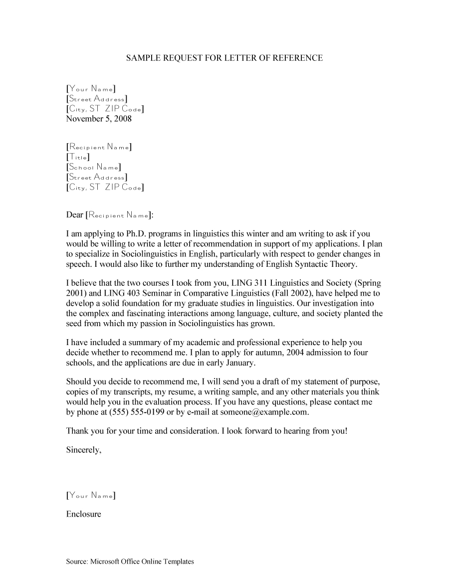 43 Free Letter Of Recommendation Templates Samples for proportions 900 X 1165