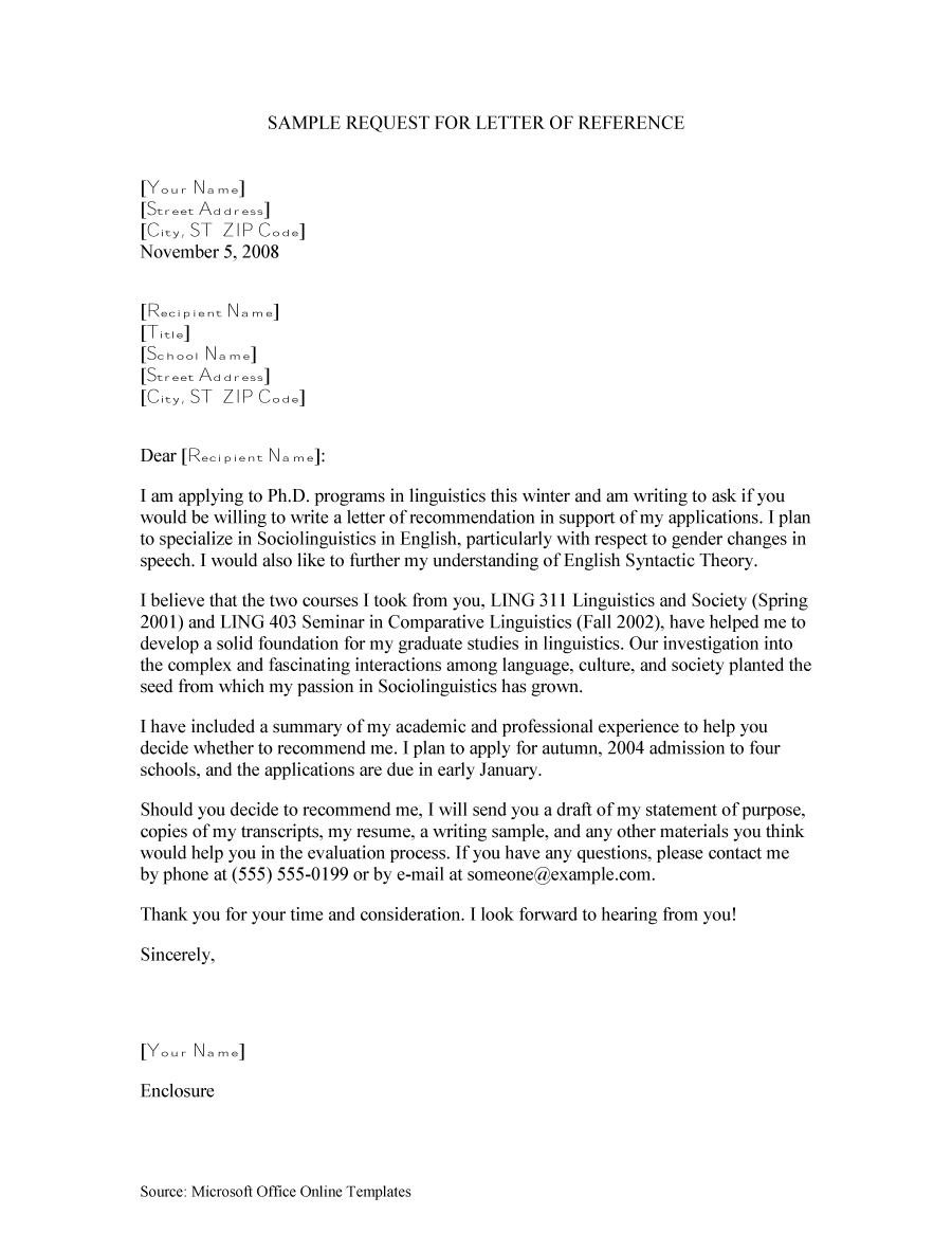 43 Free Letter Of Recommendation Templates Samples with sizing 900 X 1165