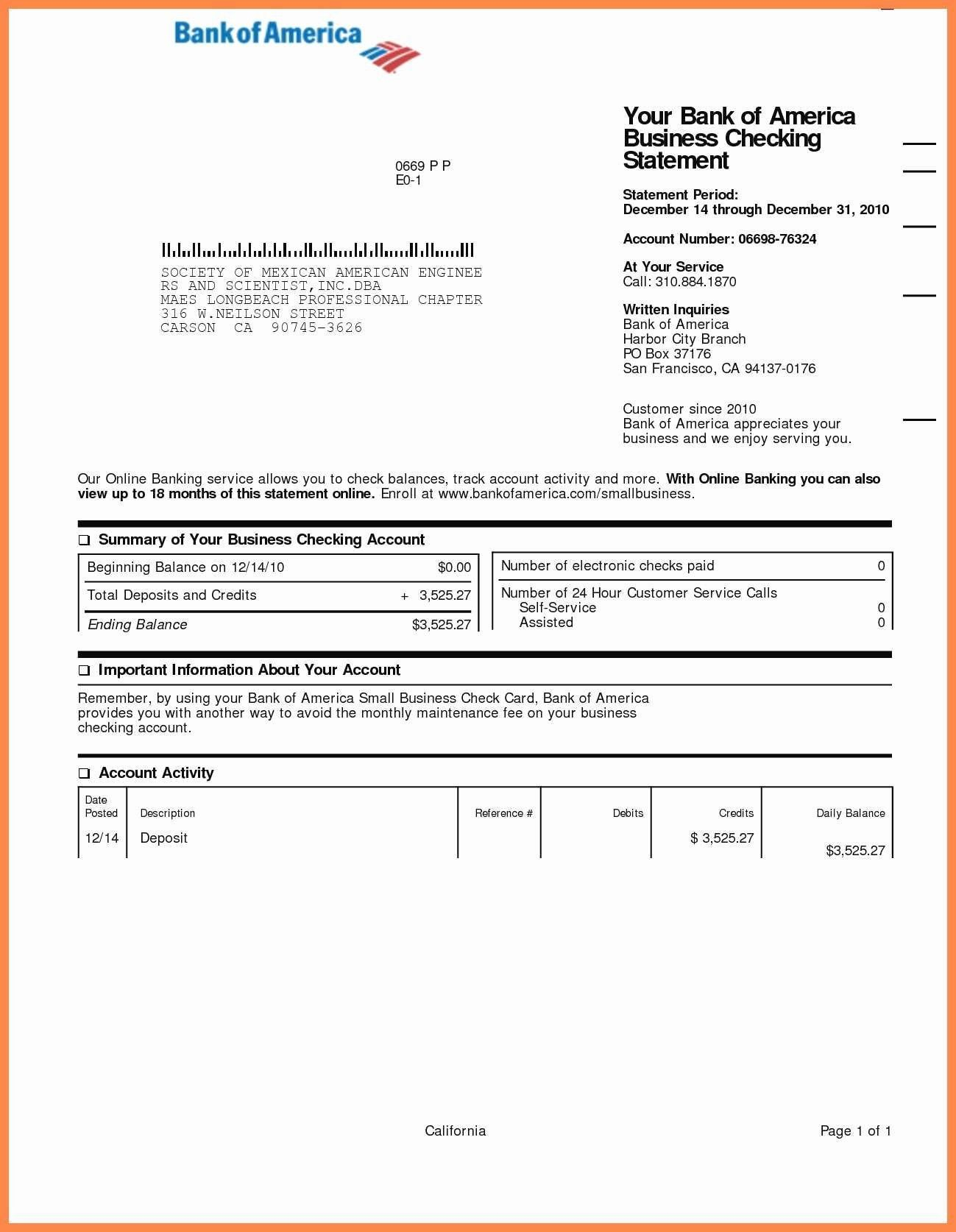 Bank Of America Account Reference Letter • Invitation Template Ideas