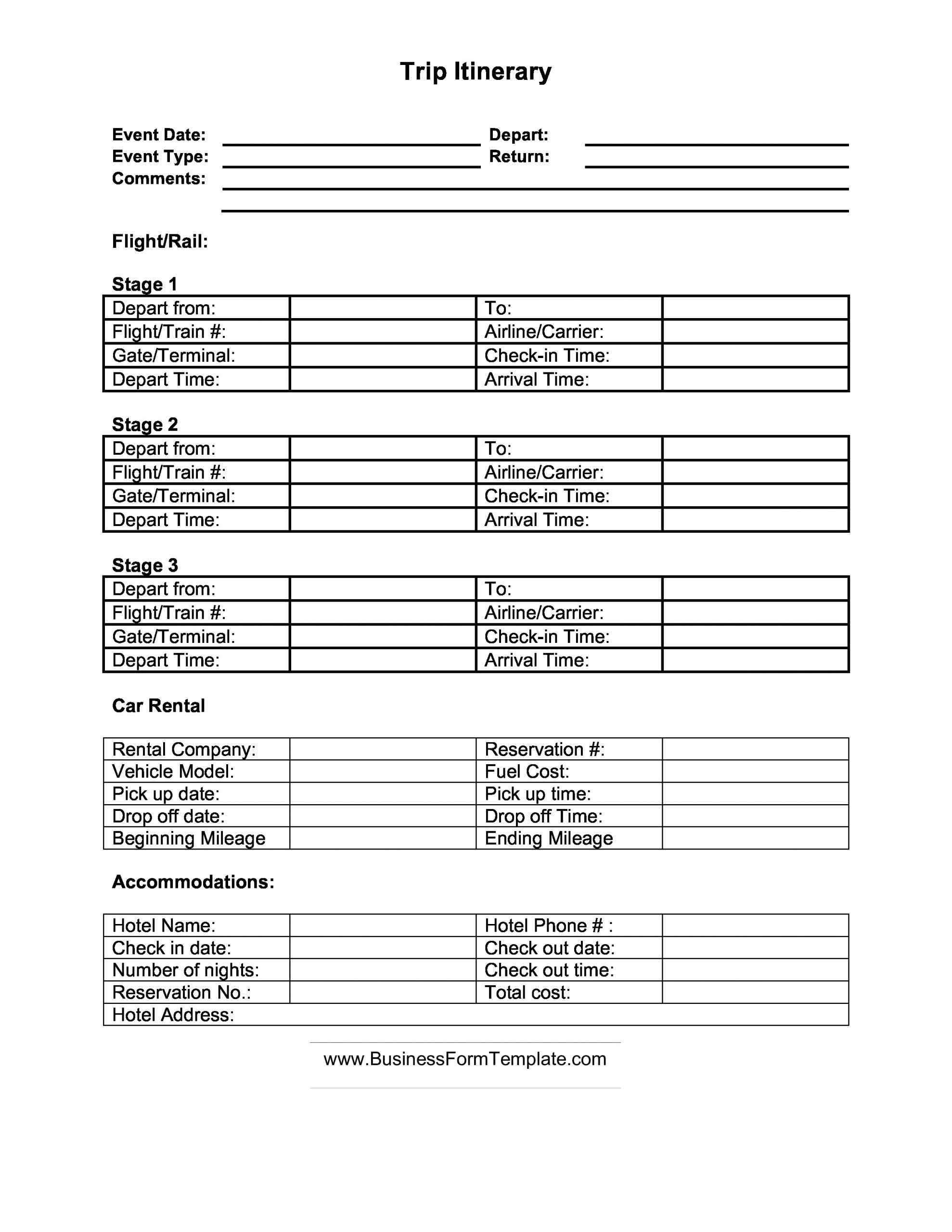 47 Itinerary Template Travel Trip Wedding Vacation pertaining to proportions 2550 X 3300