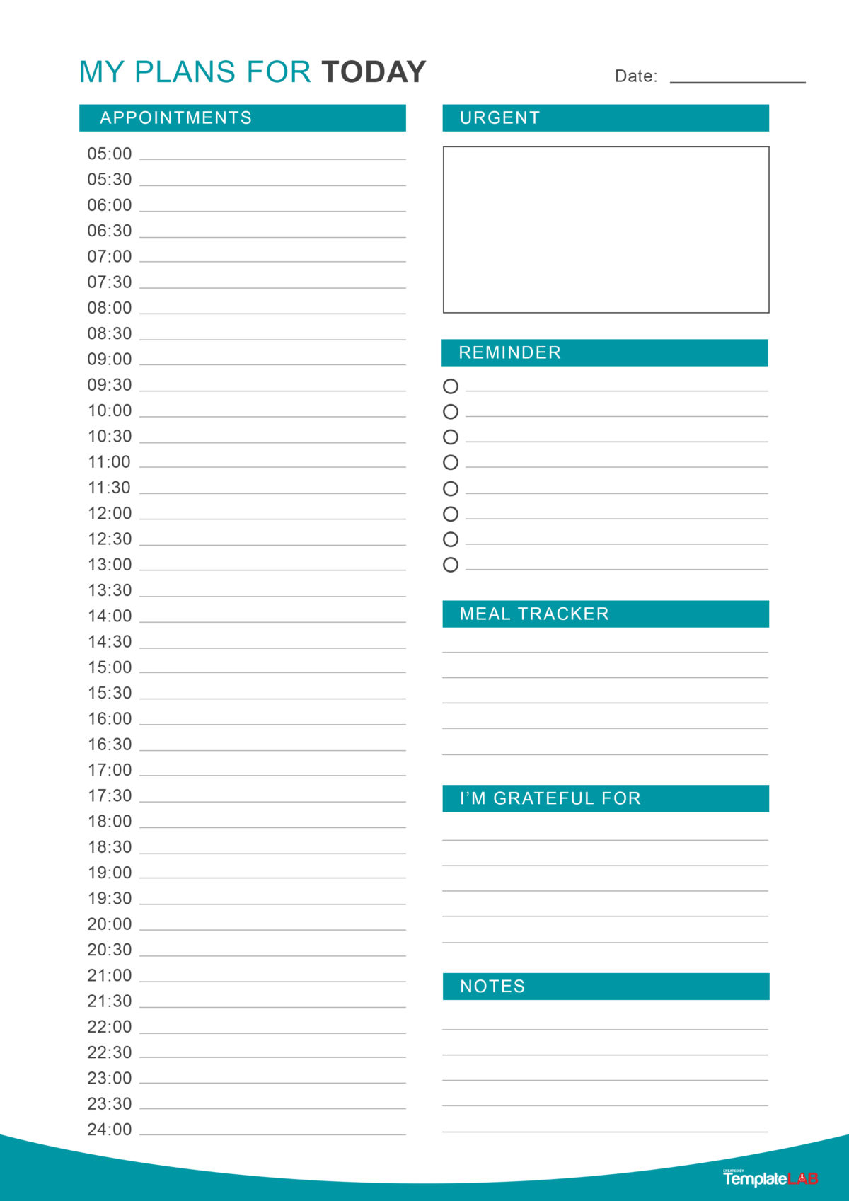 47 Printable Daily Planner Templates Free In Wordexcelpdf within size 1200 X 1697