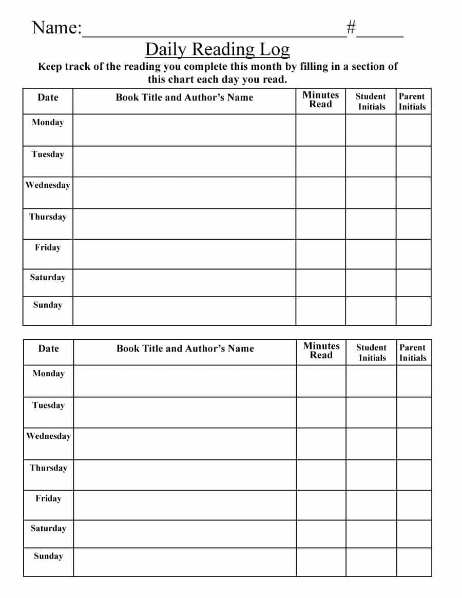 47 Printable Reading Log Templates For Kids Middle School for measurements 900 X 1165