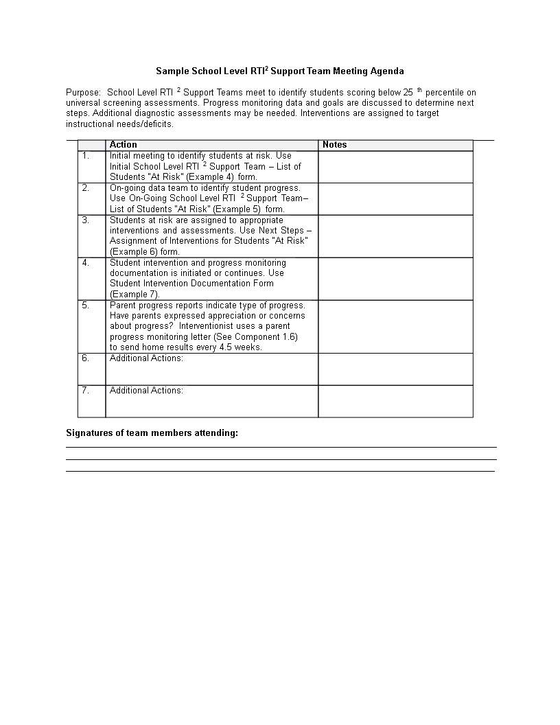 48 Rti Meeting Agenda Template In Word For Rti Meeting pertaining to size 816 X 1056