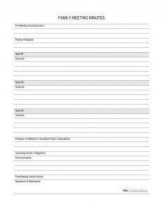 5 Family Minutes In A Meeting Templates Pdf Free pertaining to dimensions 788 X 1020