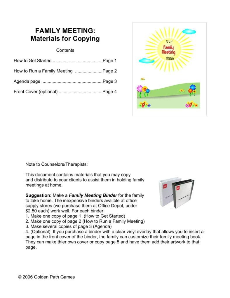 5 Family Minutes In A Meeting Templates Pdf Free regarding measurements 788 X 1020