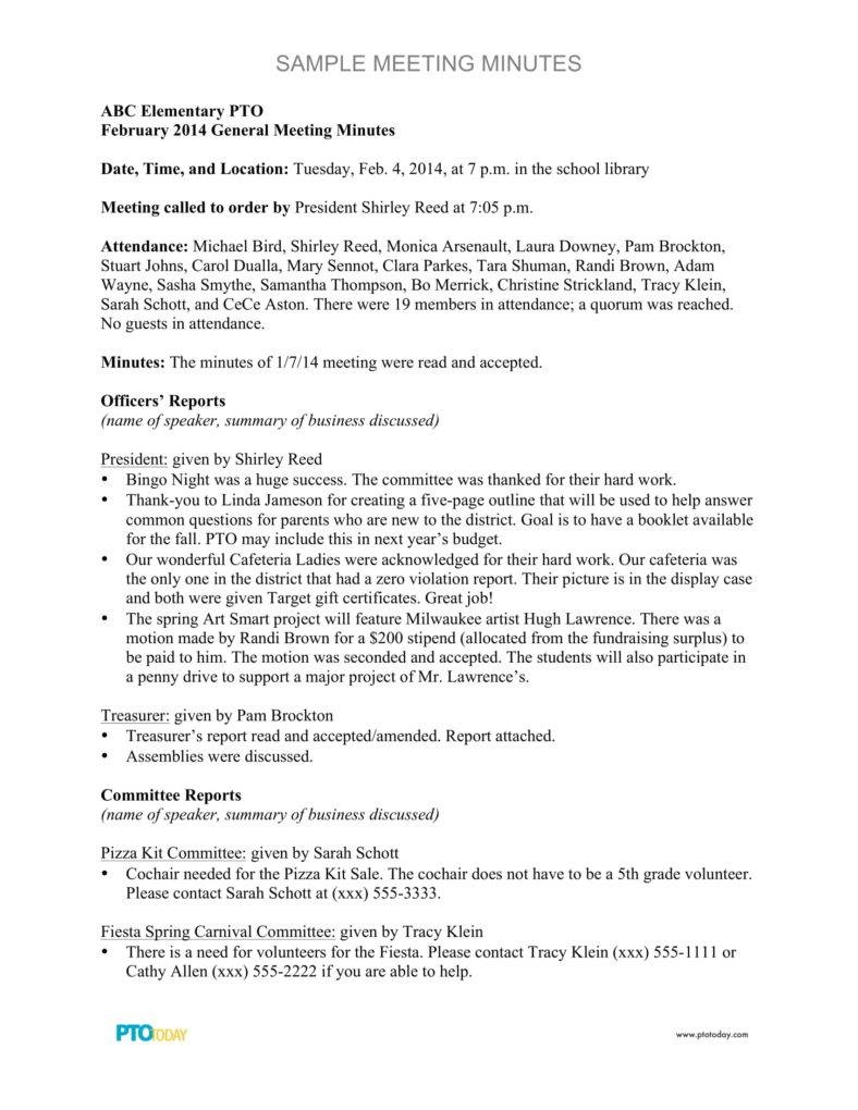 5 Formal Minutes In A Meeting Templates Pdf Free for sizing 788 X 1020