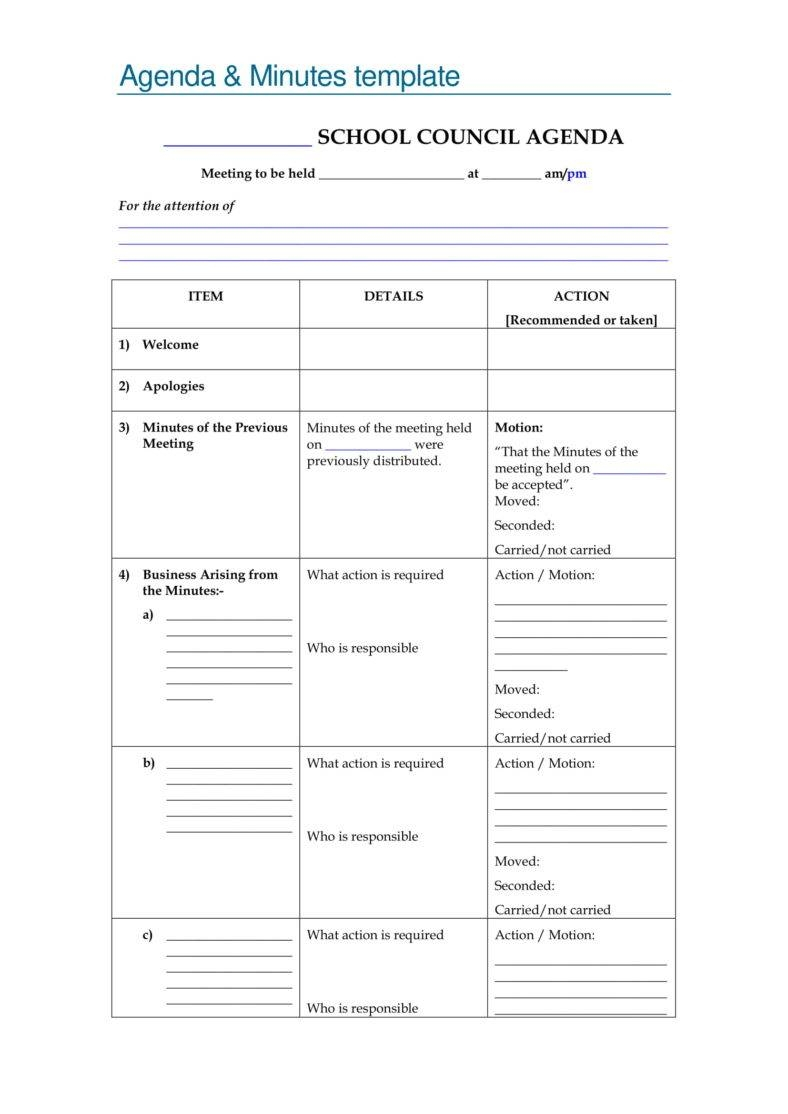 5 Formal Minutes In A Meeting Templates Pdf Free regarding dimensions 788 X 1114