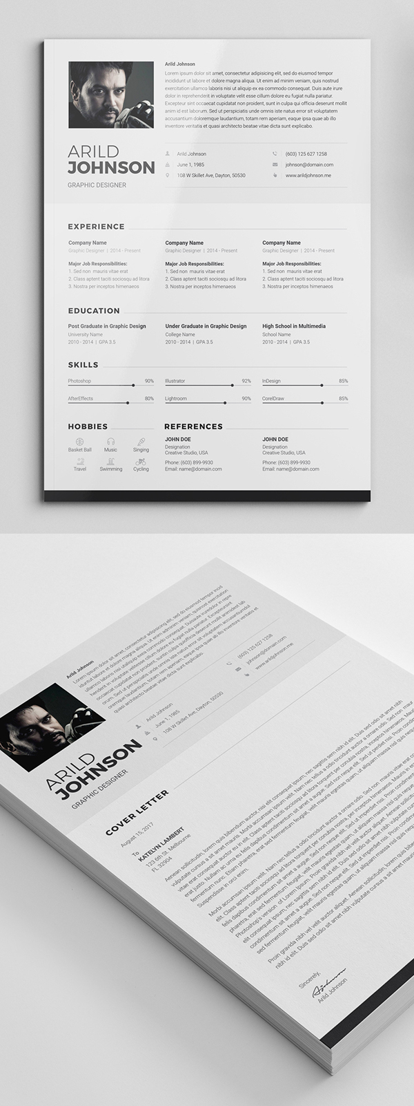 50 Free Cv Resume Templates Best For 2019 Design with proportions 600 X 1600