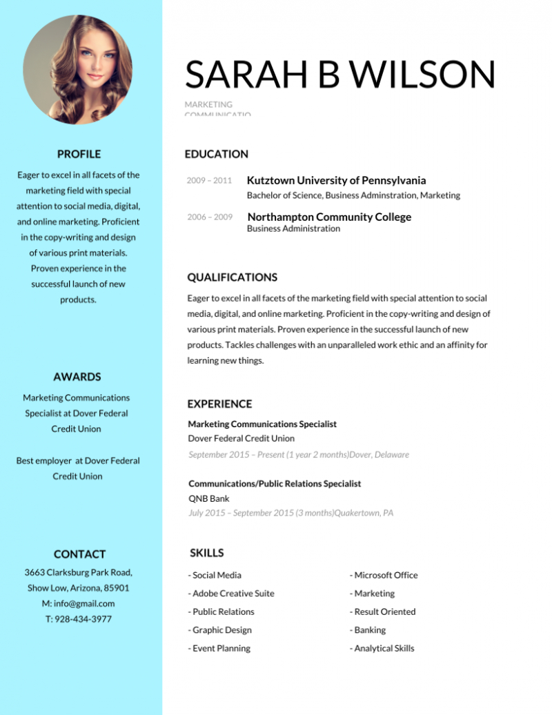 50 Most Professional Editable Resume Templates For for measurements 800 X 1036