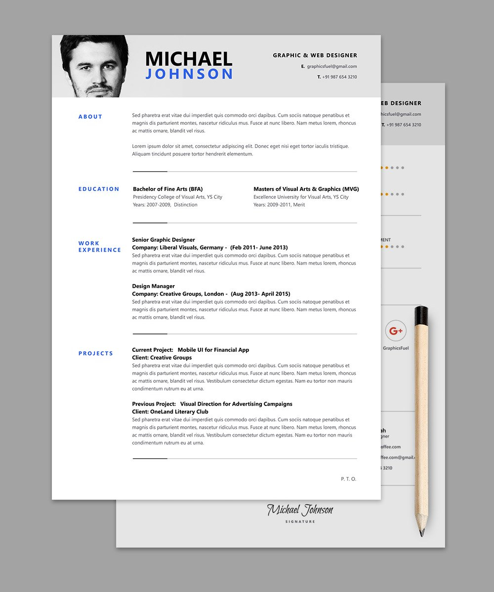 50 Premium Free Cv Resume Professional Timeless in sizing 1000 X 1200