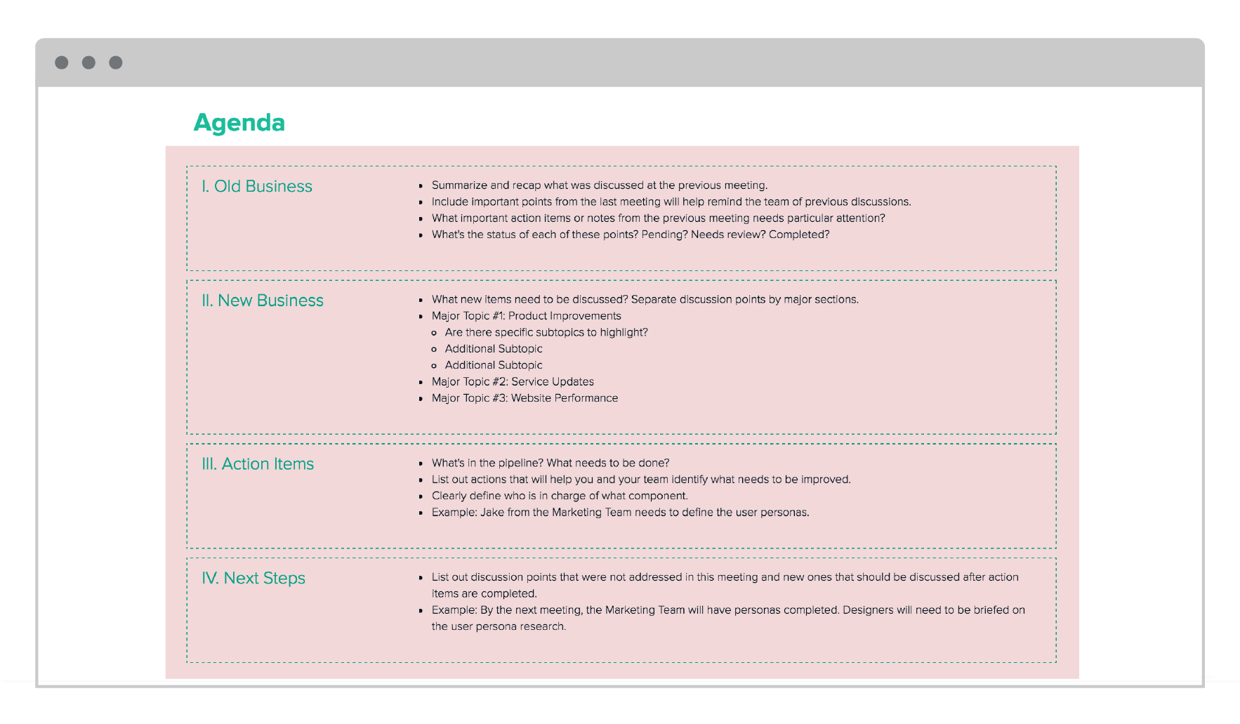 53 Standard Lean Meeting Agenda Template In Word With Lean with regard to sizing 1766 X 1031