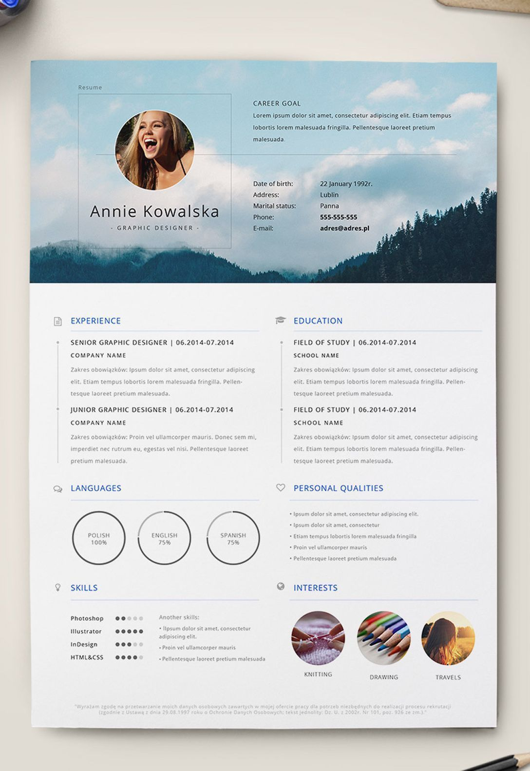 7 Free Editable Minimalist Resume Cv In Adobe Illustrator throughout measurements 1088 X 1582