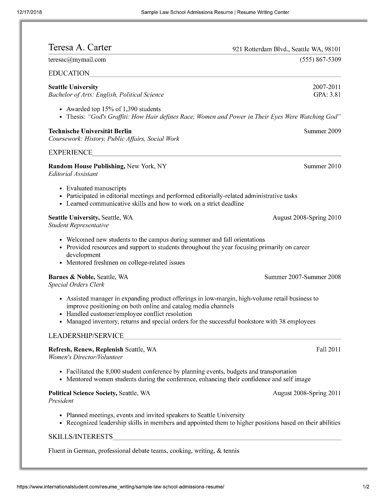 7 Law School Resume Templates Prepping Your Resume For Law regarding sizing 2554 X 3304