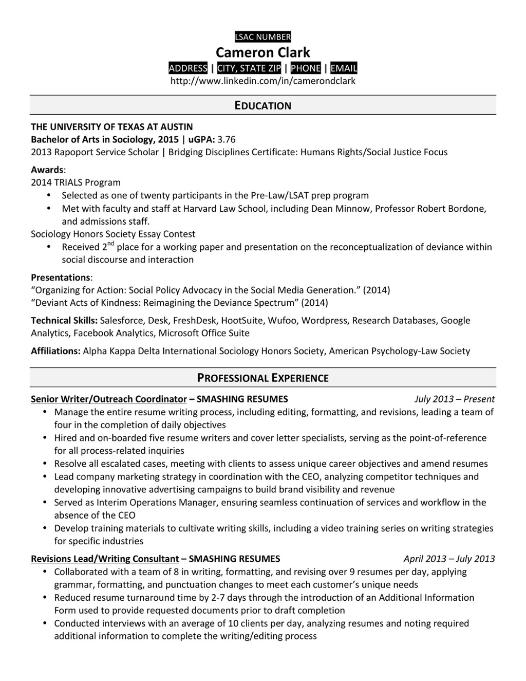 7 Law School Resume Templates Prepping Your Resume For Law with size 1024 X 1325