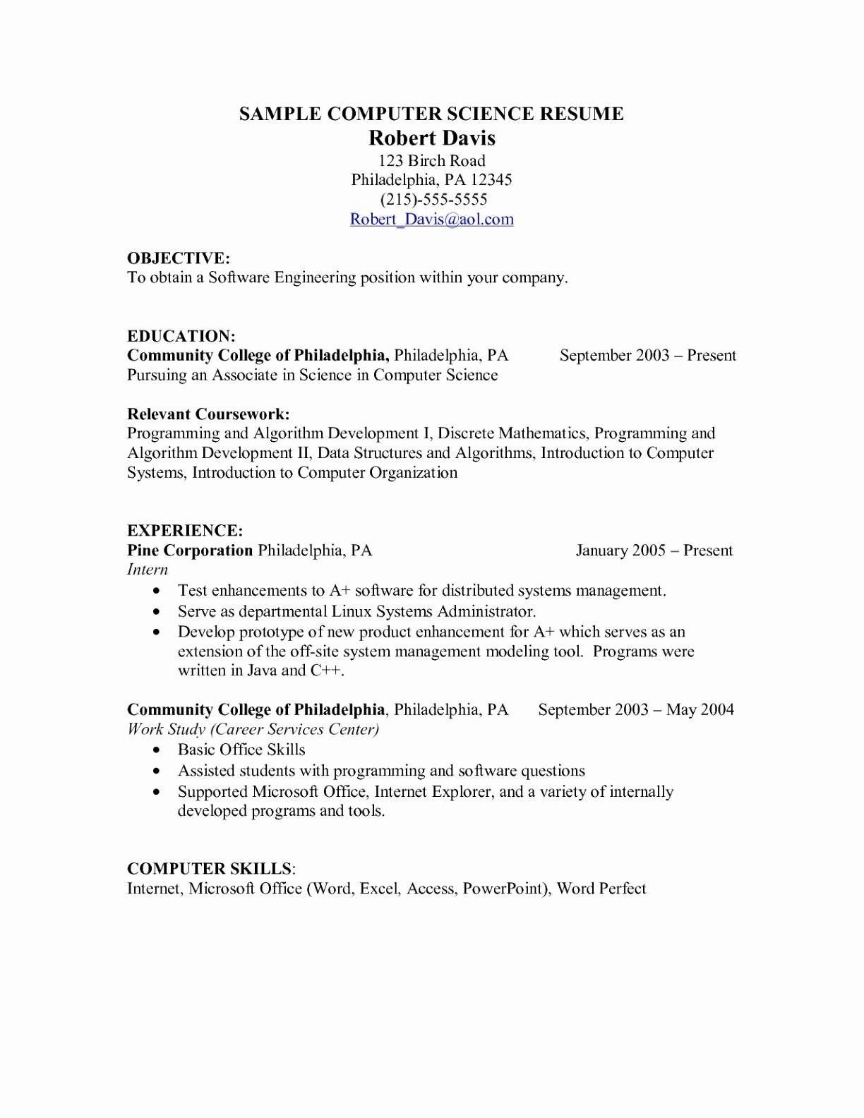 75 Beautiful Collection Of Resume Computer Skills Examples for size 1224 X 1584