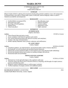 8 Amazing Finance Resume Examples Livecareer in size 800 X 1035