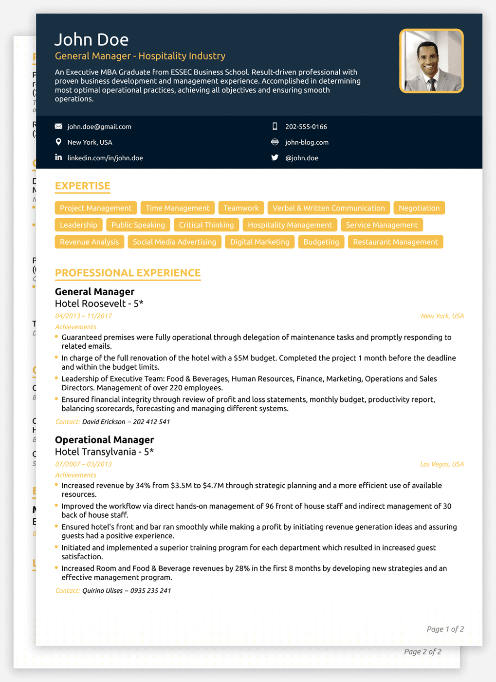 8 Cv Templates Curriculum Vitae Updated For 2020 pertaining to proportions 1019 X 1400