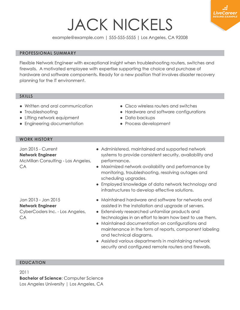 9 Best Resume Formats Of 2019 Livecareer with measurements 800 X 1035