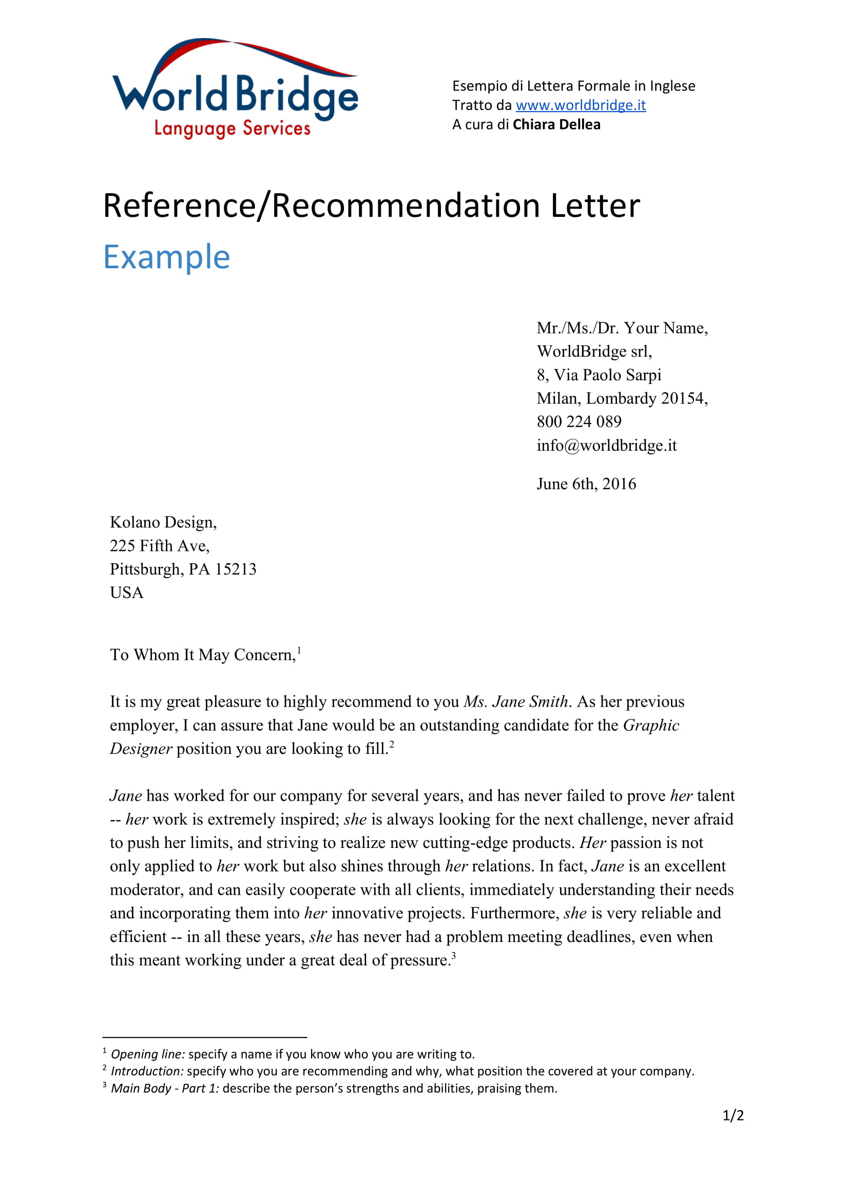 9 Reference Letter From A Previous Employer Examples Pdf pertaining to dimensions 1650 X 2337