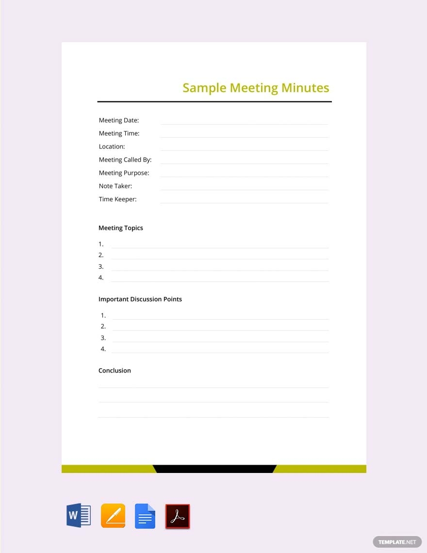 9 School Meeting Minutes Templates In Word Pdf Apple intended for sizing 880 X 1140