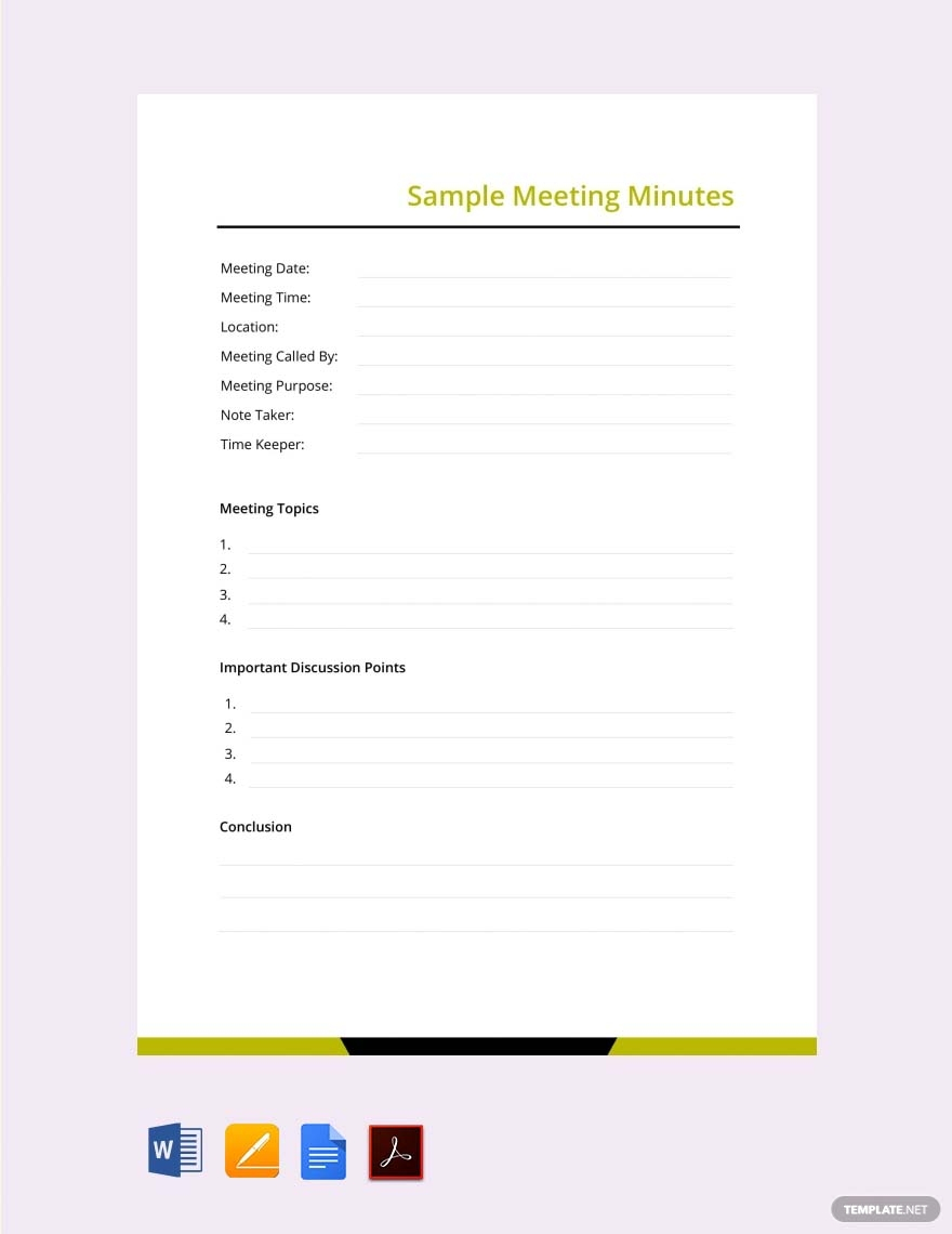 9 School Meeting Minutes Templates In Word Pdf Apple pertaining to size 880 X 1140