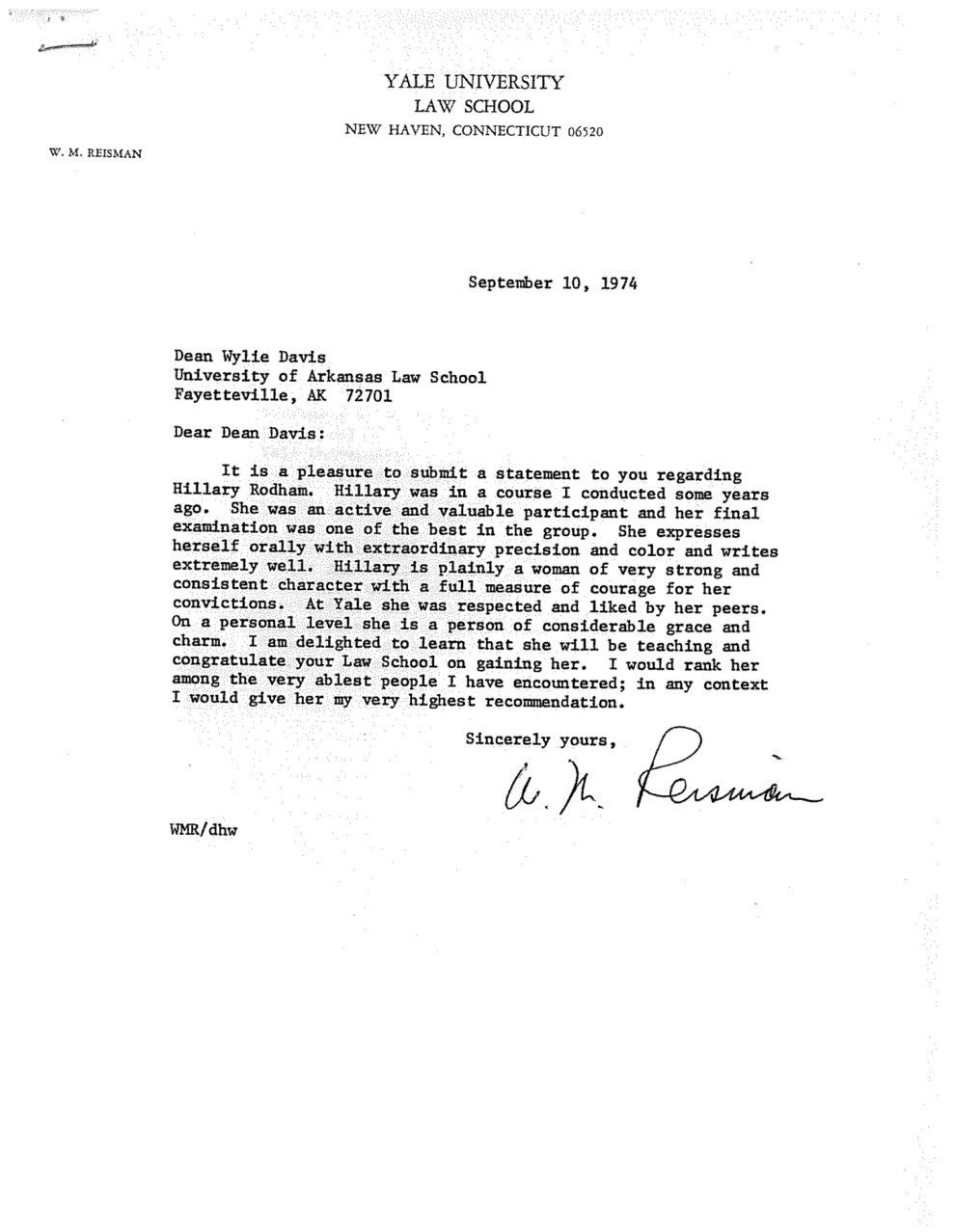 A Letter Of Recommendation From Yale Law Professor Wm intended for size 990 X 1278