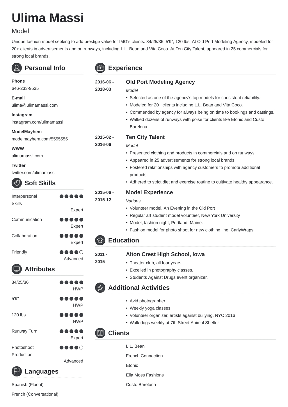 A Model Of Resume Menom for size 990 X 1400