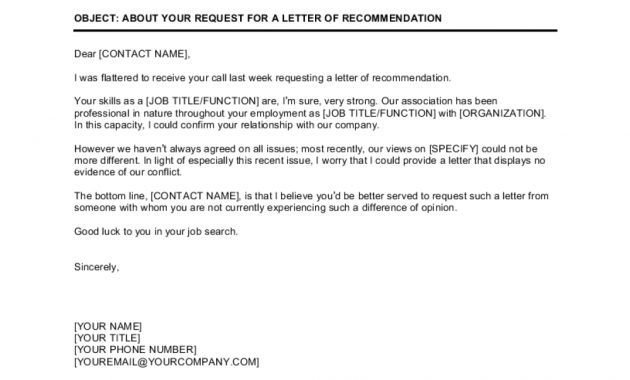 A Tactful Way To Decline To Write A Letter Of Recommendation regarding dimensions 1000 X 1290