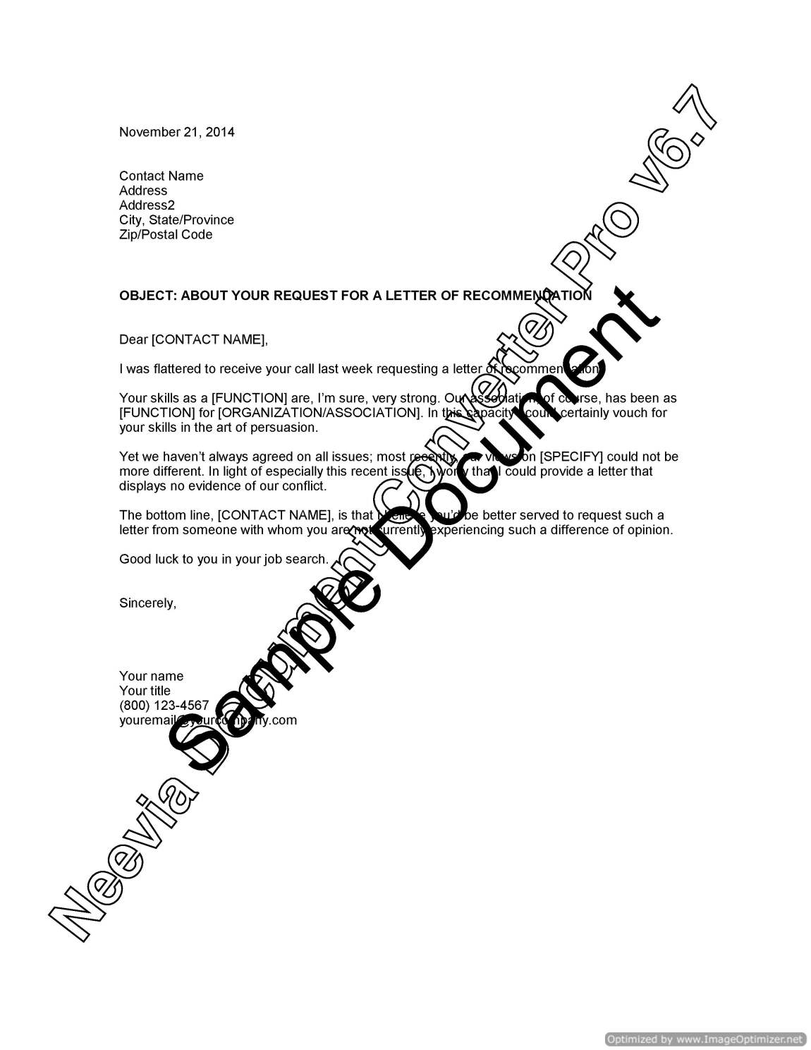 A Tactful Way To Decline To Write A Letter Of Recommendation with proportions 1150 X 1488