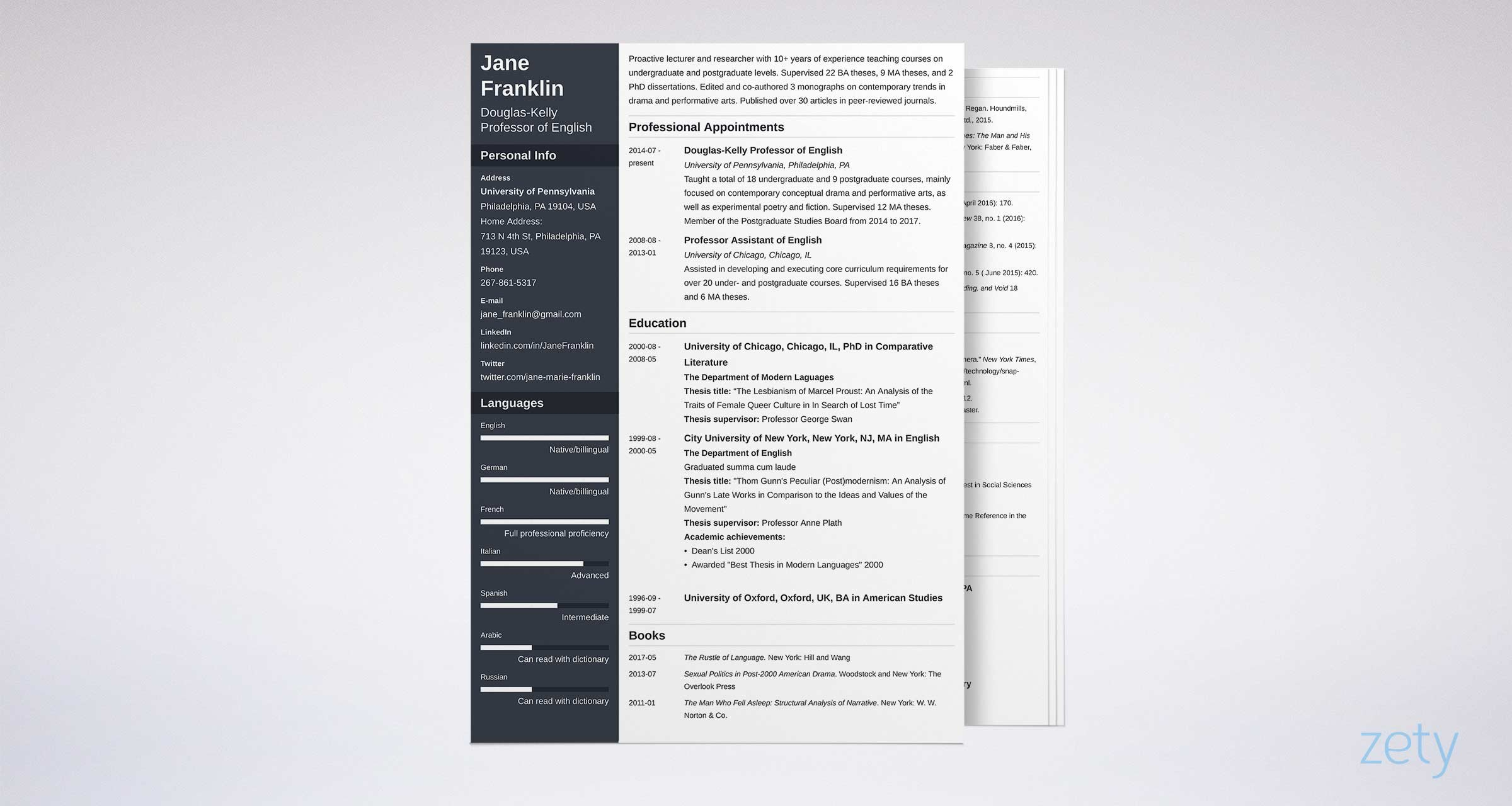 Academic Cv Curriculum Vitae Template Examples Guide in proportions 2400 X 1280