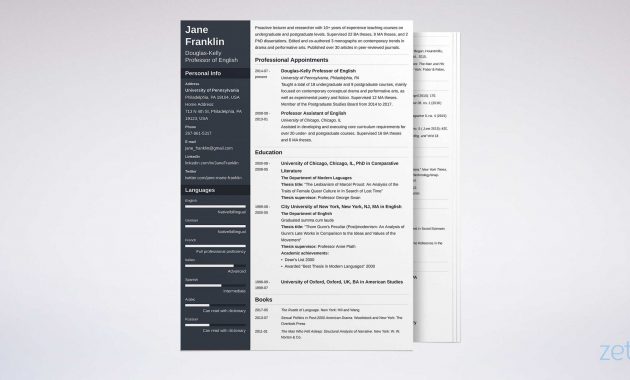 Academic Cv Curriculum Vitae Template Examples Guide throughout measurements 2400 X 1280