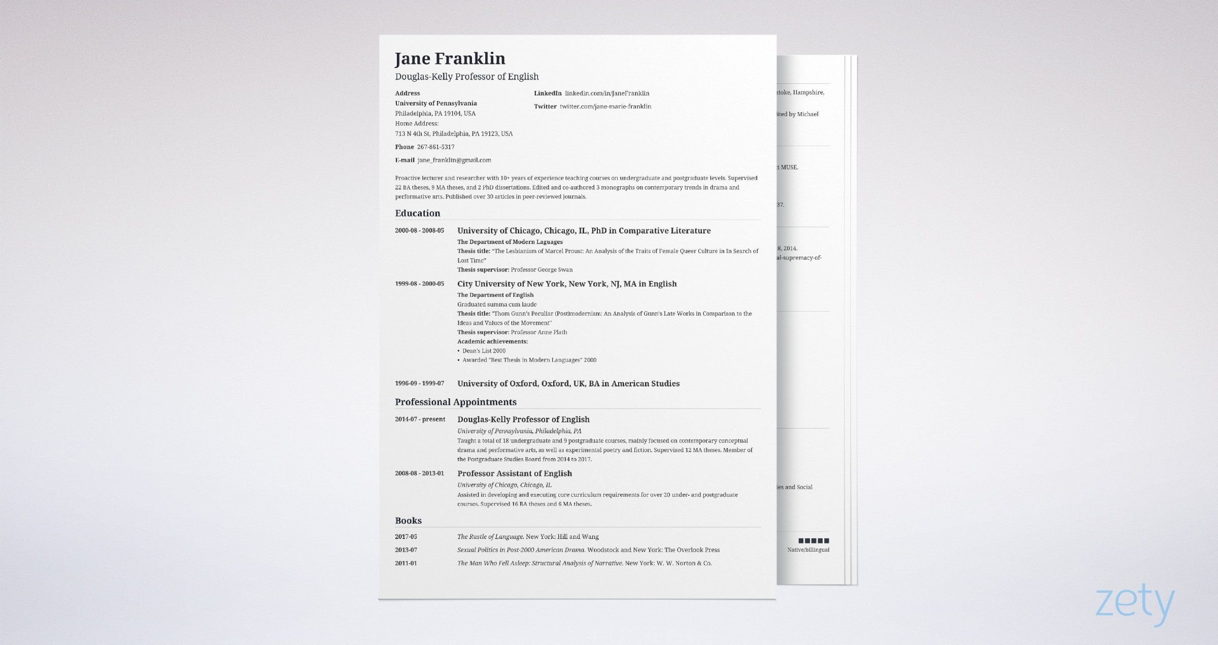 Academic Cv Curriculum Vitae Template Examples Guide with measurements 2400 X 1271
