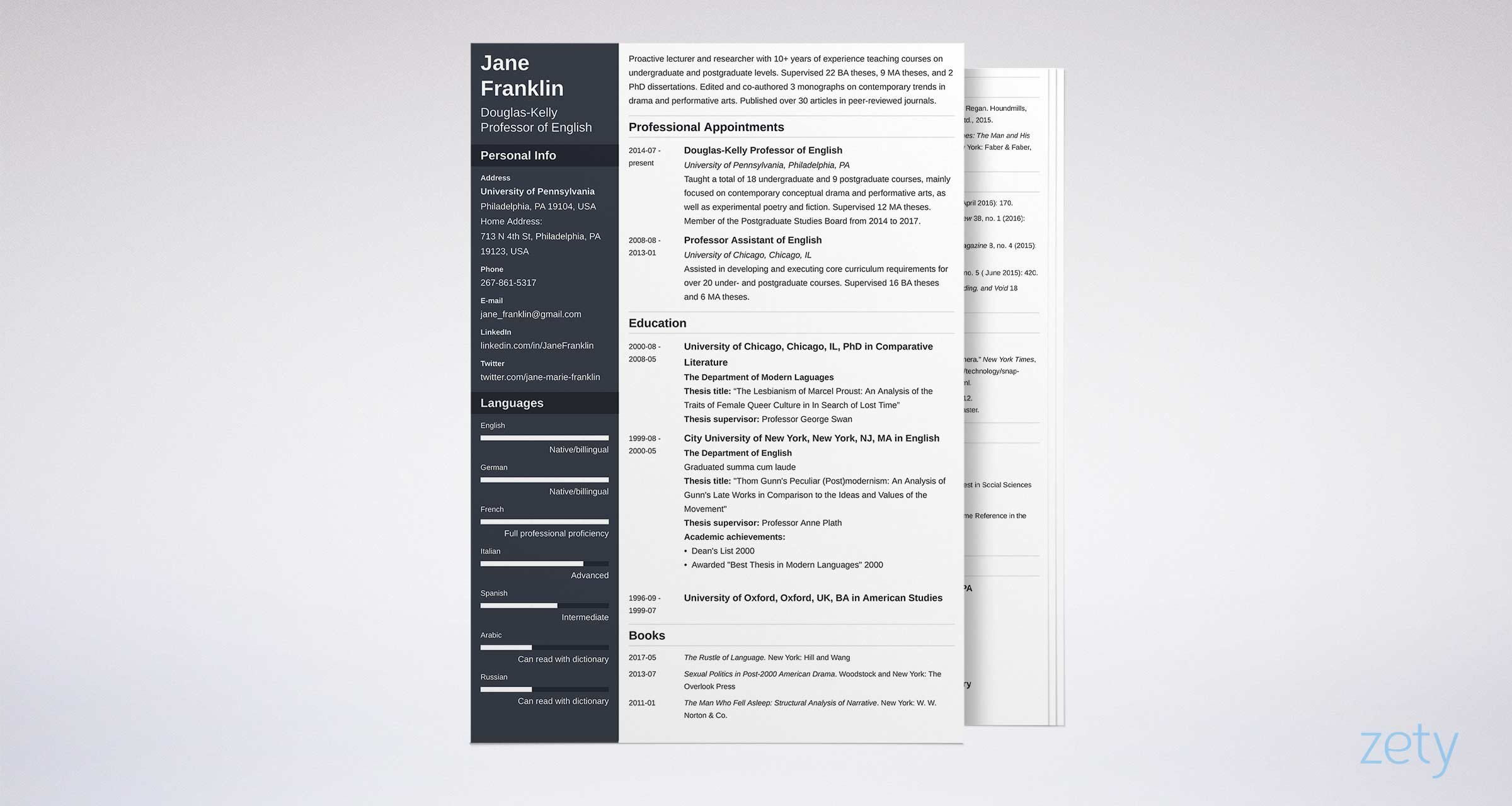 Academic Cv Curriculum Vitae Template Examples Guide with regard to proportions 2400 X 1280