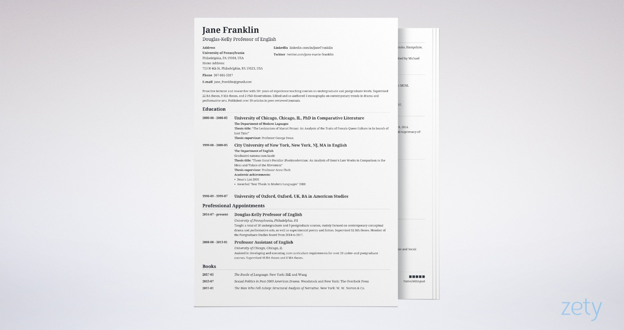 Academic Cv Curriculum Vitae Template Examples Guide within size 2400 X 1271