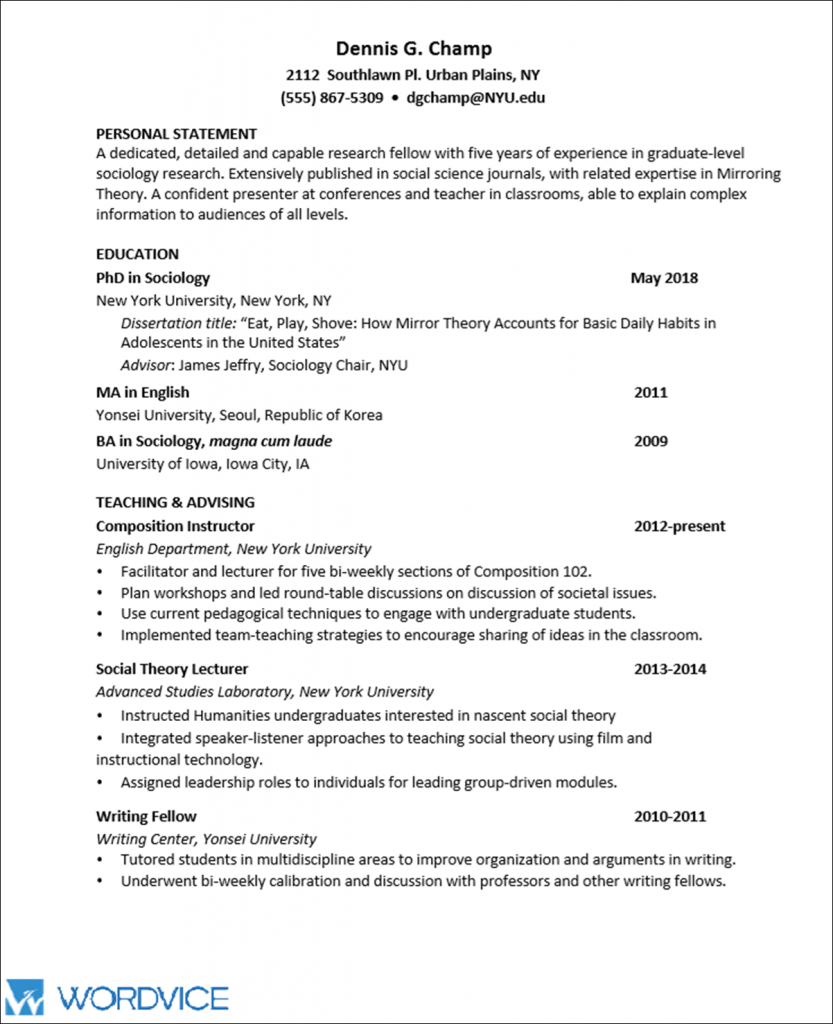 Academic Cv Template For Phd Application Debandje in size 833 X 1024