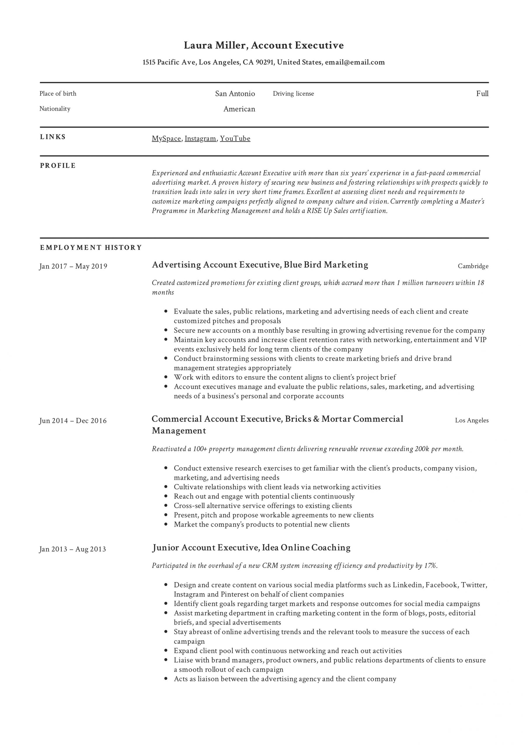 Account Executive Resume Writing Guide 12 Templates intended for sizing 2478 X 3507